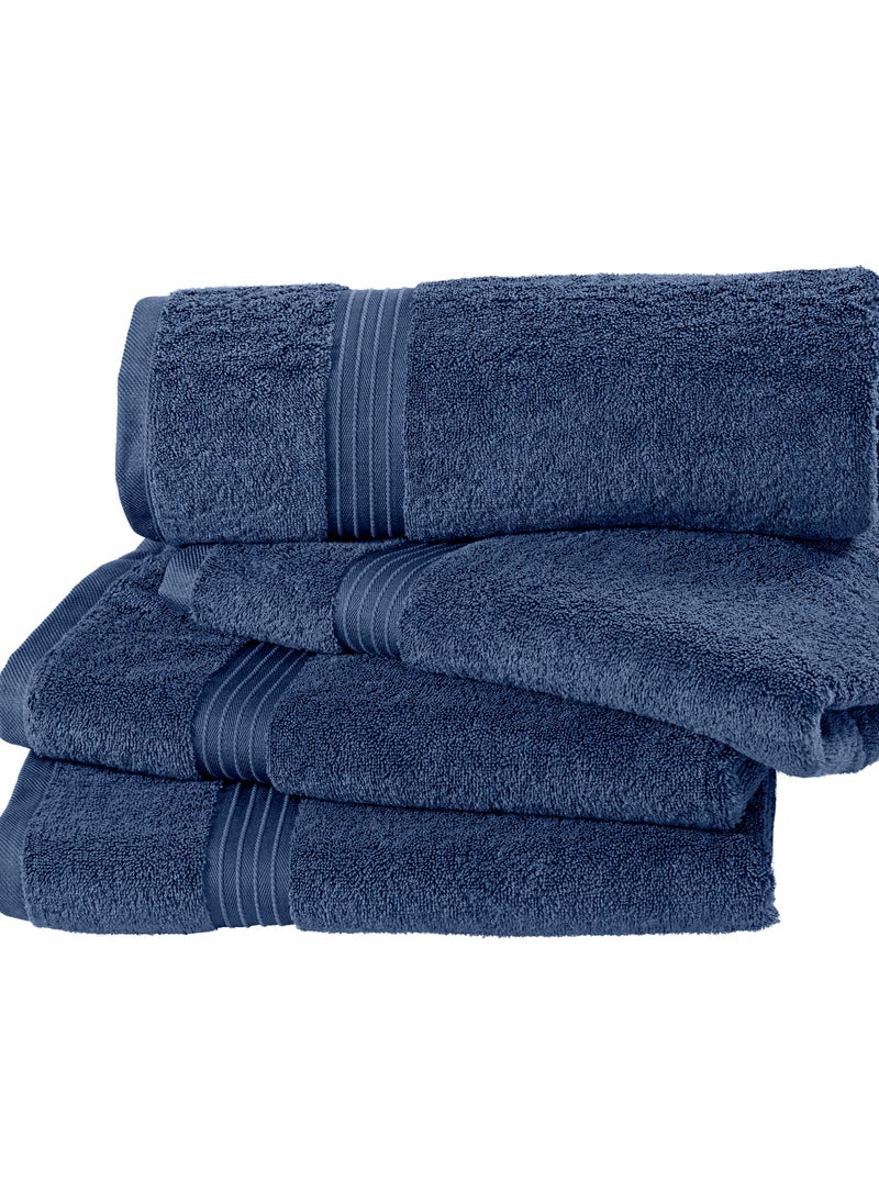 4-Piece Bath Towels, 100% Combed Cotton 550 GSM Superior Quality, Quick Dry Highly Absorbent Thick Soft Hotel Towles for Bath And Spa Bathroom Towel Set 70x140cm