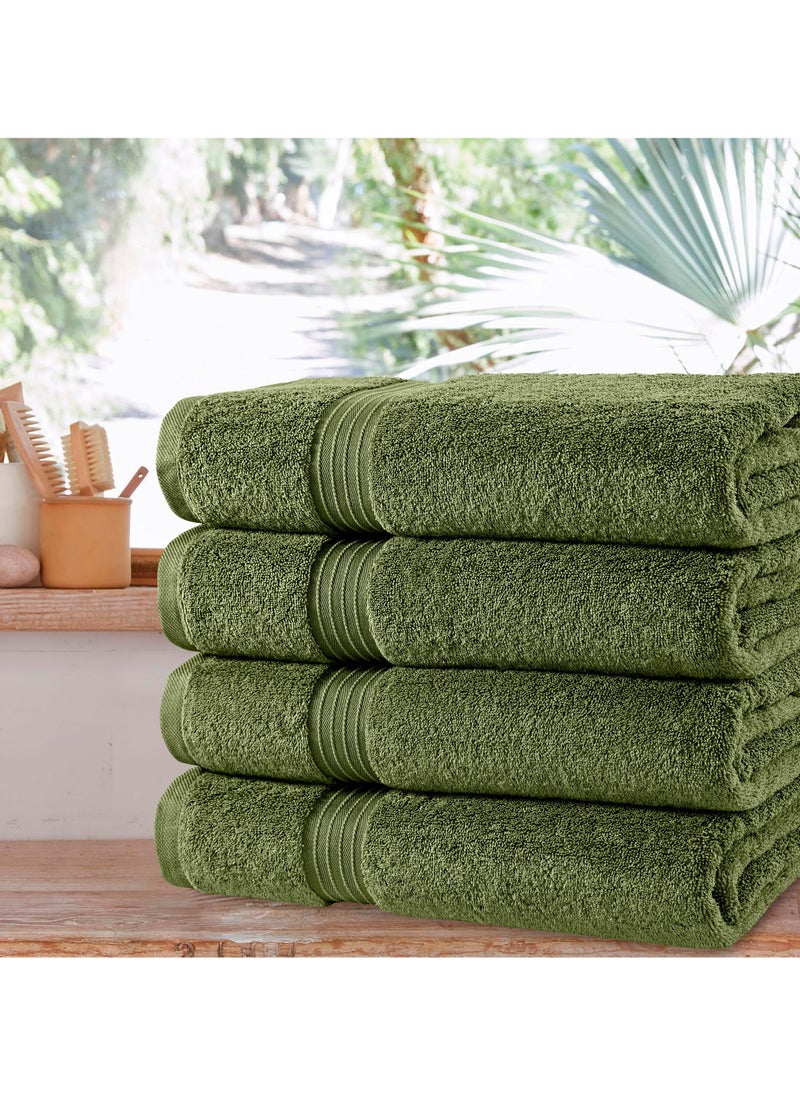 Bliss Casa 4-Piece Bath Towels, 100% Combed Cotton 550 GSM Superior Quality, Quick Dry Highly Absorbent Thick Soft Hotel Towles for Bath And Spa Bathroom Towel Set 70x140cm