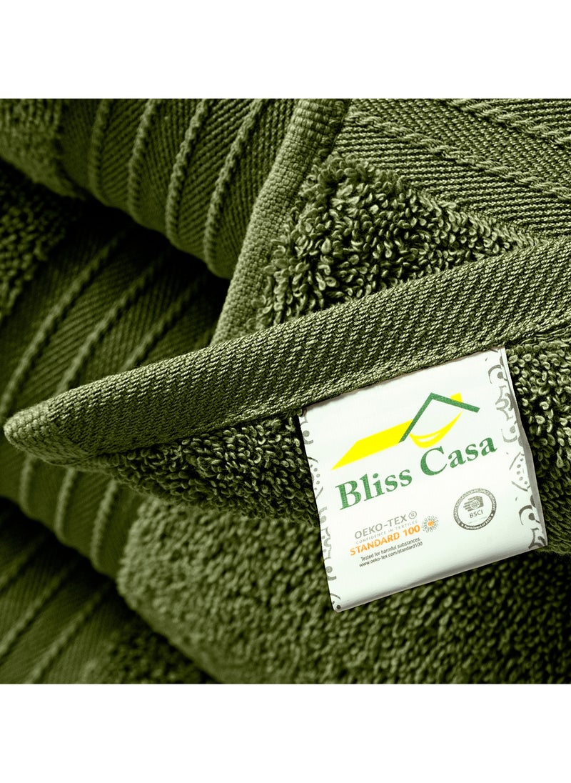Bliss Casa 4-Piece Bath Towels, 100% Combed Cotton 550 GSM Superior Quality, Quick Dry Highly Absorbent Thick Soft Hotel Towles for Bath And Spa Bathroom Towel Set 70x140cm