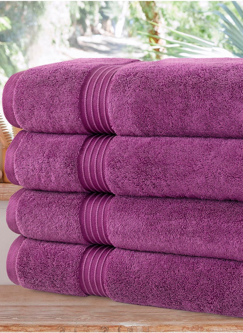 Bliss Casa 4-Piece Bath Towels, 100% Combed Cotton 550 GSM Superior Quality, Quick Dry Highly Absorbent Thick Soft Hotel Towles for Bath And Spa Bathroom Towel Set 70x140cm