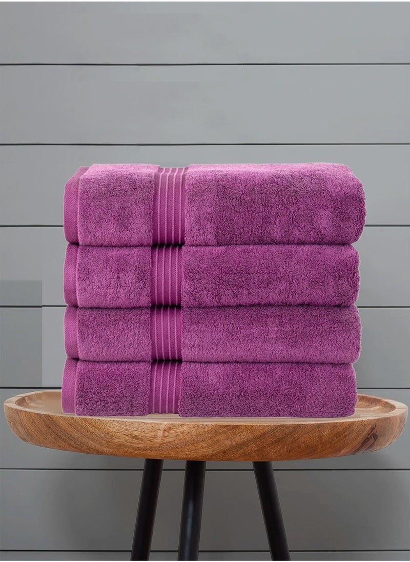 Bliss Casa 4-Piece Bath Towels, 100% Combed Cotton 550 GSM Superior Quality, Quick Dry Highly Absorbent Thick Soft Hotel Towles for Bath And Spa Bathroom Towel Set 70x140cm