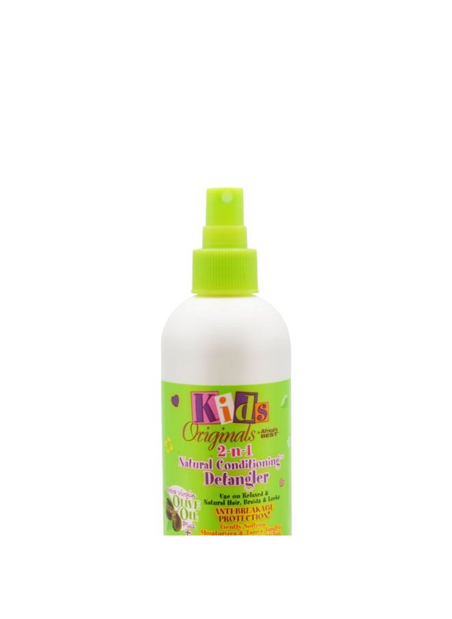 Kids 2-n-1 Natural Conditioning Detangler, 12oz Bottle, Formulated with Extra Virgin Olive Oil, For Natural, Texturized, or Relaxed Hair