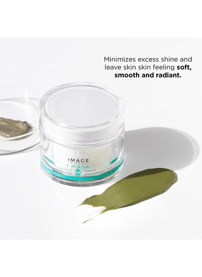 , I MASK Purifying Probiotic Mask, Clay and Charcoal Facial Mask, Refine, Balance and Remove Impurities, 2 oz