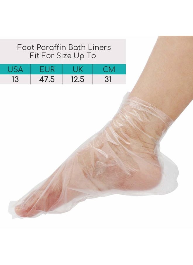 200pcs Paraffin Wax Bath Liners, Plastic Socks for Moisturizing, Paraffin Baths Gloves for Hand, Foot Covers Pedicure Bags for Feet Thermal Hot Wax thera-py SPA Paraffin Wax Machine