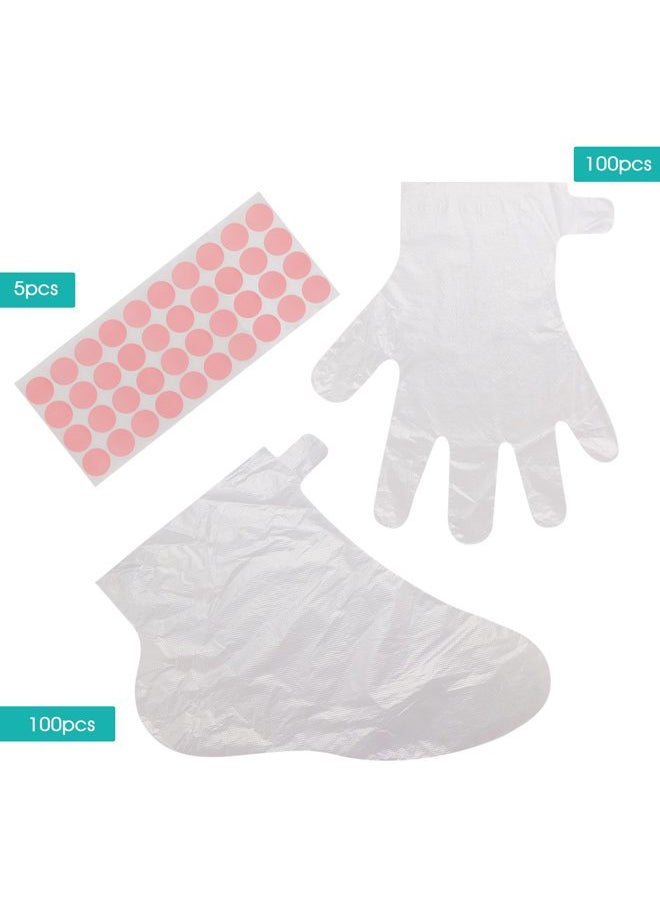 200pcs Paraffin Wax Bath Liners, Plastic Socks for Moisturizing, Paraffin Baths Gloves for Hand, Foot Covers Pedicure Bags for Feet Thermal Hot Wax thera-py SPA Paraffin Wax Machine