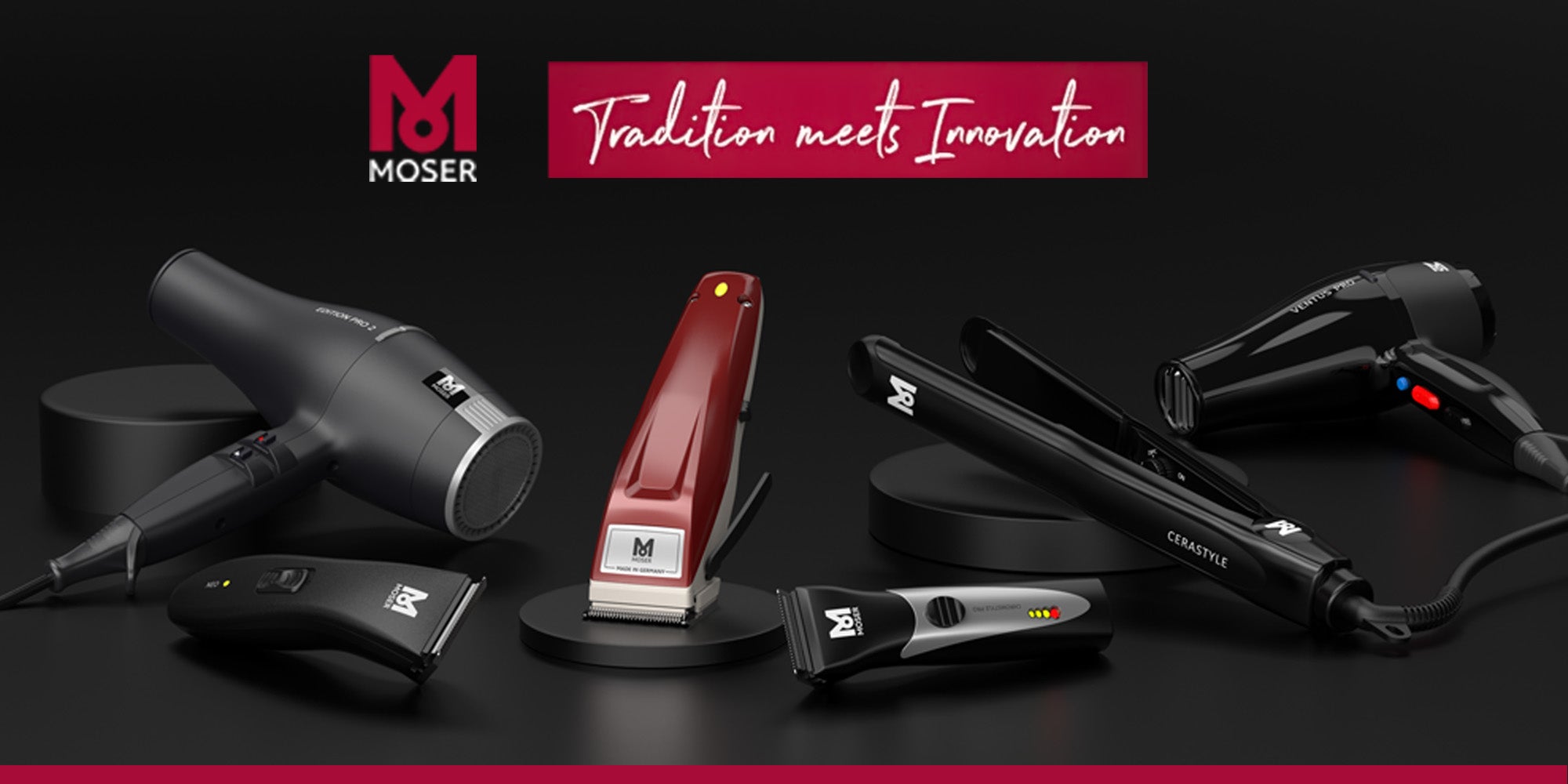 1400 Cordless Professional Hair Clipper For Men (Made In Germany) | High-Grade Stainless Steel Blade Set | Multiclick Adjustment | 3-Hour Battery Life And Fast Charging (1430-0150) Burgundy