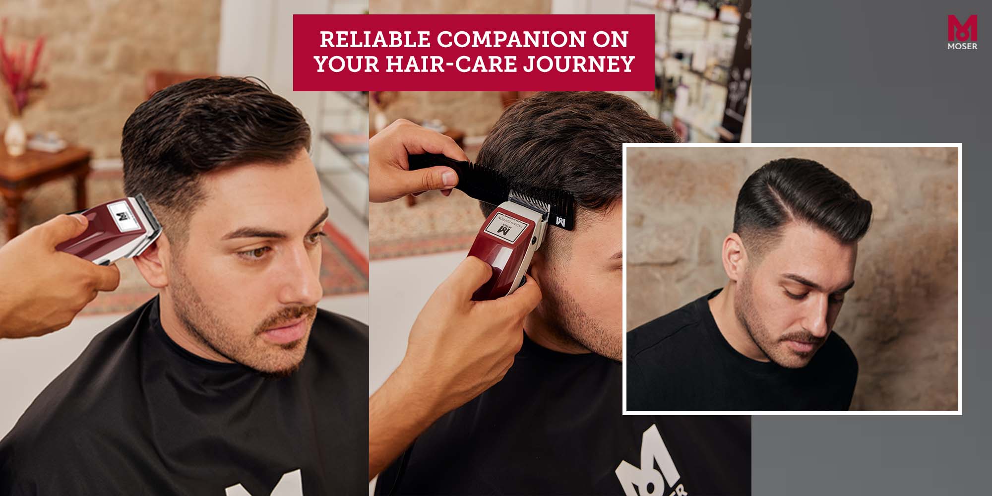 1400 Cordless Professional Hair Clipper For Men (Made In Germany) | High-Grade Stainless Steel Blade Set | Multiclick Adjustment | 3-Hour Battery Life And Fast Charging (1430-0150) Burgundy
