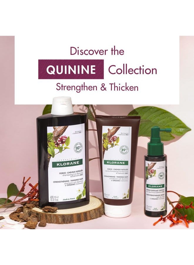 Strengthening Conditioner with Quinine and Edelweiss for Thinning Hair, Supports Thicker, Stronger, Healthier Hair, For Men and Women, Paraben, Silicone and Sulfate Free