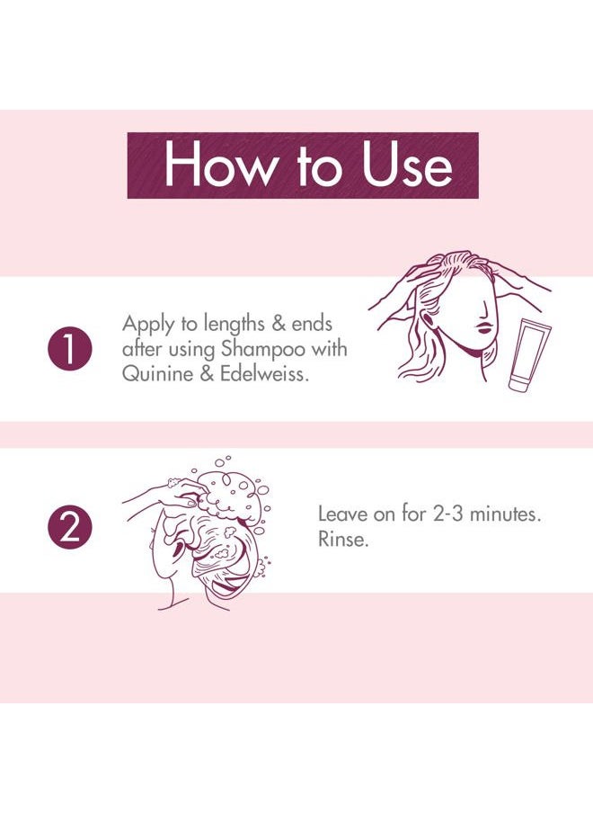 Strengthening Conditioner with Quinine and Edelweiss for Thinning Hair, Supports Thicker, Stronger, Healthier Hair, For Men and Women, Paraben, Silicone and Sulfate Free