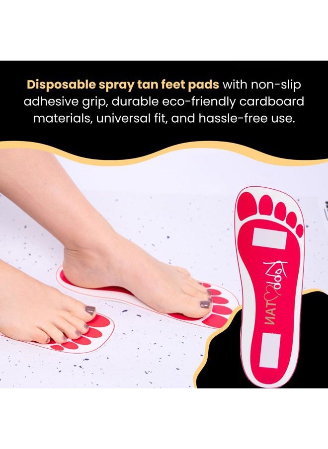 180 Pairs(360feets) Spray Tan Feet Pads Protectors in Pink Color For Sunless Spray Tanning