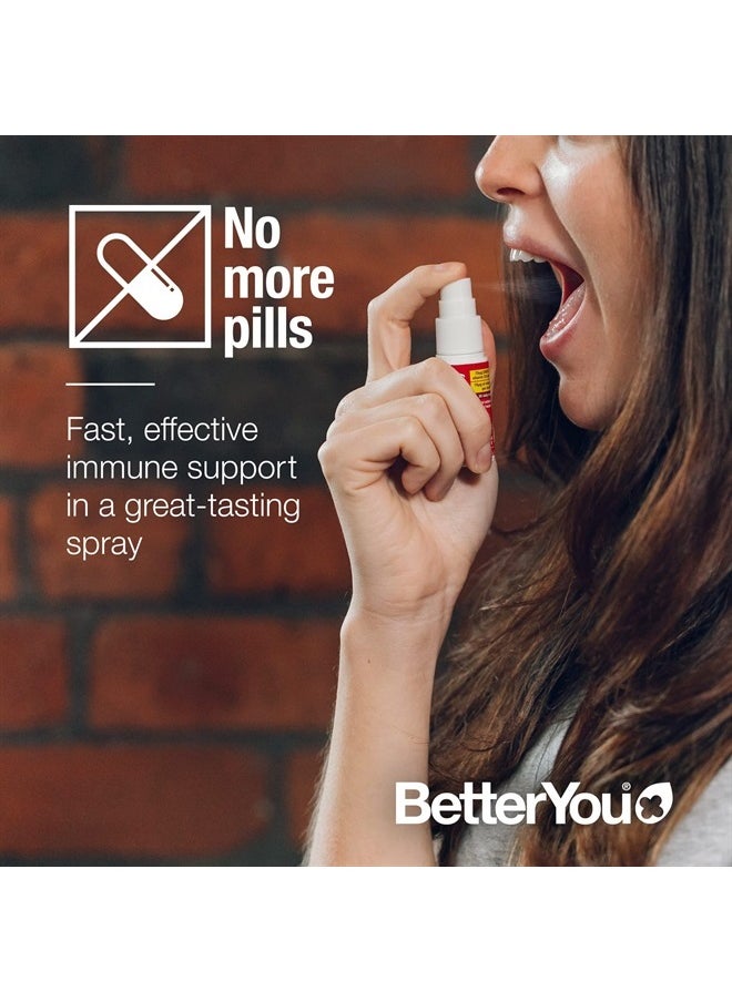 BetterYou Vitamin K2 and Vitamin D Spray Liquid Immune Support Supplement, 1000 IU Strength per Single Spray, 0.4 Fl Ounce (90 Sprays), Peppermint