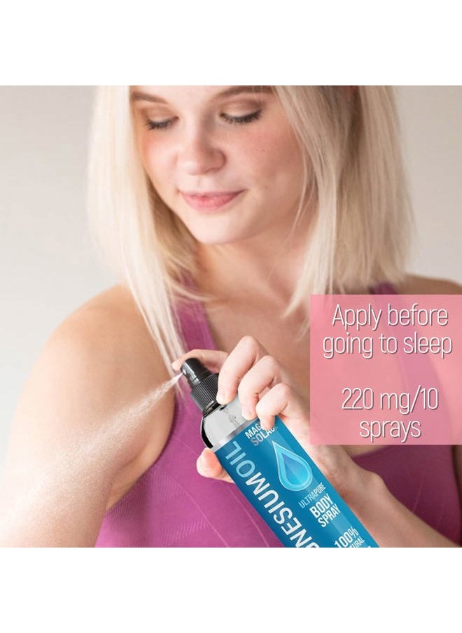 Magnesium Oil Spray - 100% Natural Magnesium Spray – Made with Dead Sea Salt, Stronger Than Magnesium Lotion and Magnesium Cream