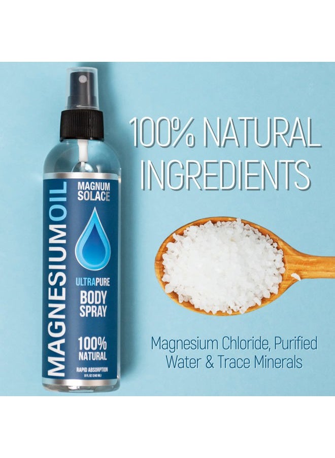 Magnesium Oil Spray - 100% Natural Magnesium Spray – Made with Dead Sea Salt, Stronger Than Magnesium Lotion and Magnesium Cream