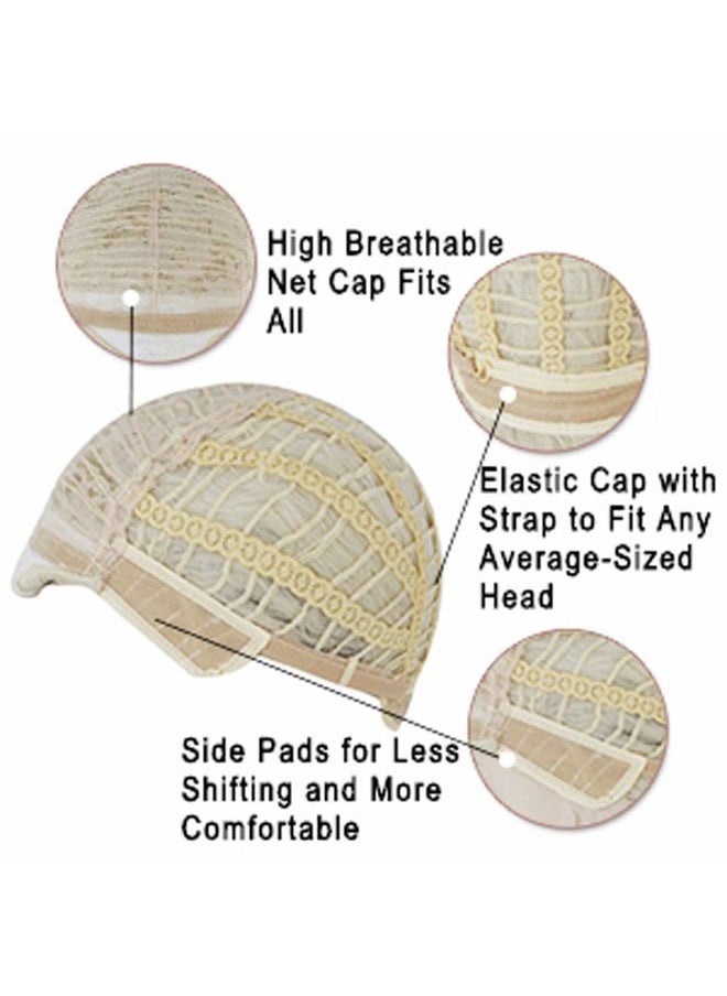 Wig Cap+ Long Blonde Wig Golden Orange Wig with Bangs for Men Women Anime Cosplay Party Wig Blonde Wig Long Blonde Wavy Wig Cosplay Costume Halloween Party Outfit