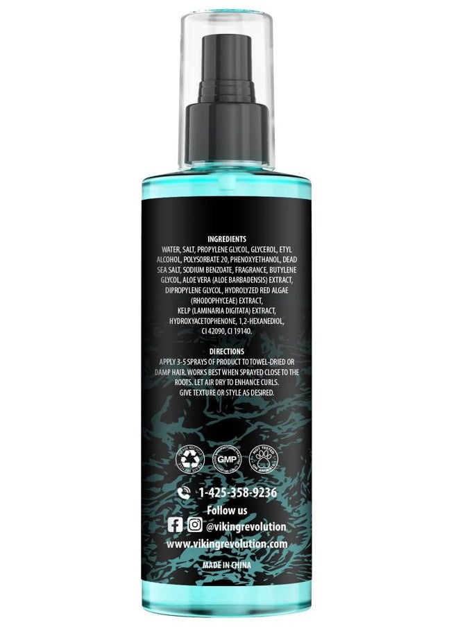 Sea Salt Spray for Hair Men - Hair Texturizing Spray with Kelp, Aloe Vera and Red Algae Extract - Surf Spray to Add Volume and Texture Sea Salt Spray for Men Beach Hair Spray - 8.8oz