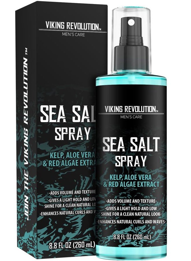 Sea Salt Spray for Hair Men - Hair Texturizing Spray with Kelp, Aloe Vera and Red Algae Extract - Surf Spray to Add Volume and Texture Sea Salt Spray for Men Beach Hair Spray - 8.8oz