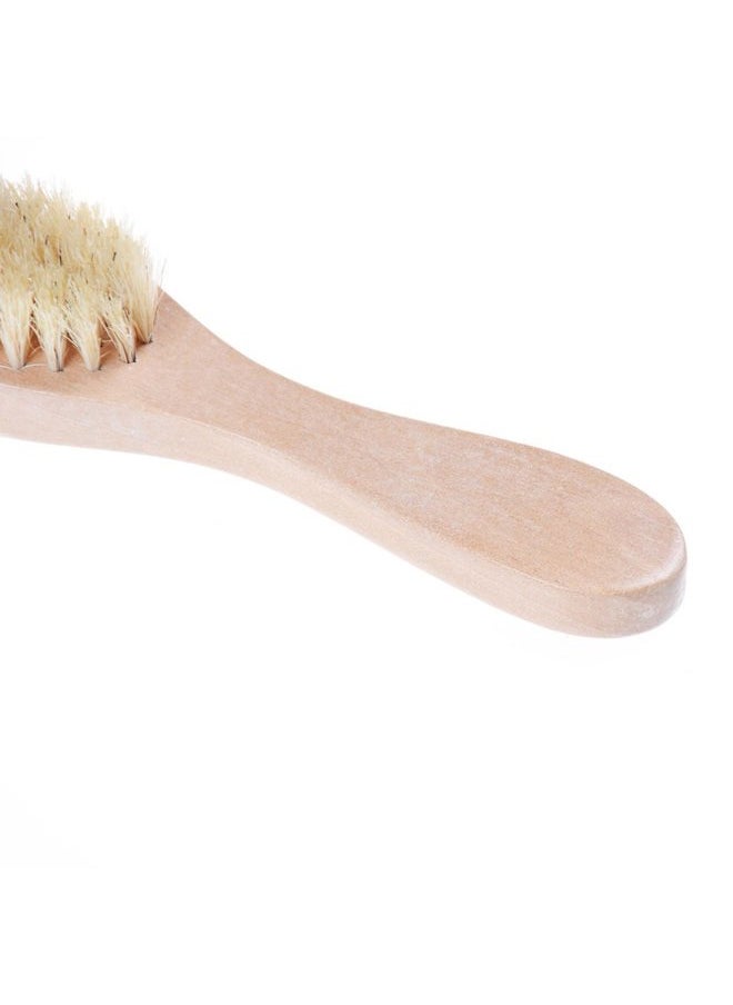 Face Cleansing Brush for Facial Exfoliation, Natural Bristles Brush For Dry Brushing - Set of 3 Pack Wooden Handle Skin Cleaning Scrubbers for Men and Women