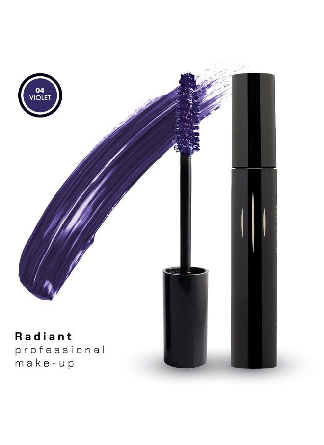 Radiant Professional Mascara Volume and Length - Volume & Curl Mascara for Older & Younger Women - Mascara Volume & Length Enhances - Lengthening Mascara 0.43 ounces (04 Violet)