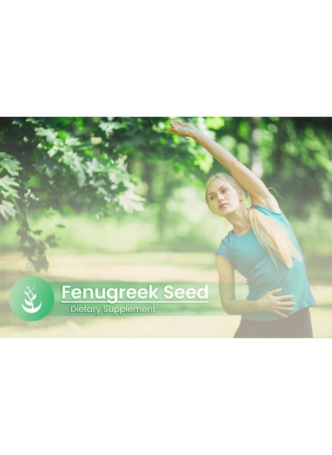 Fenugreek Seed, (100 Capsules) Always Pure, No Additives Or Fillers, Lab Verified