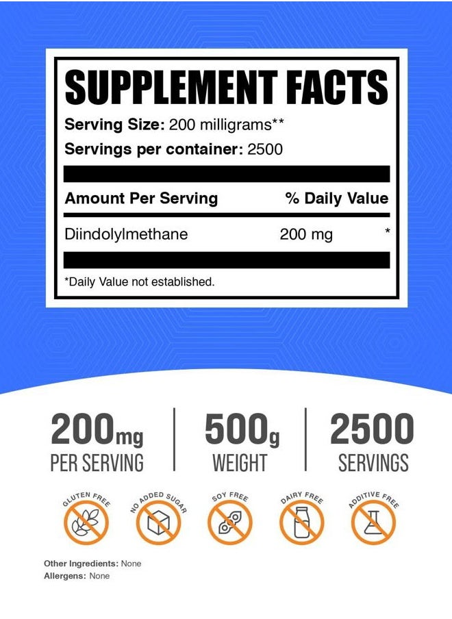 .com DIM Powder - Diindolylmethane Powder, DIM Supplement for Men & Women - DIM 200mg, Gluten Free - 200mg per Serving, 500g (1.1 lbs) (Pack of 1)