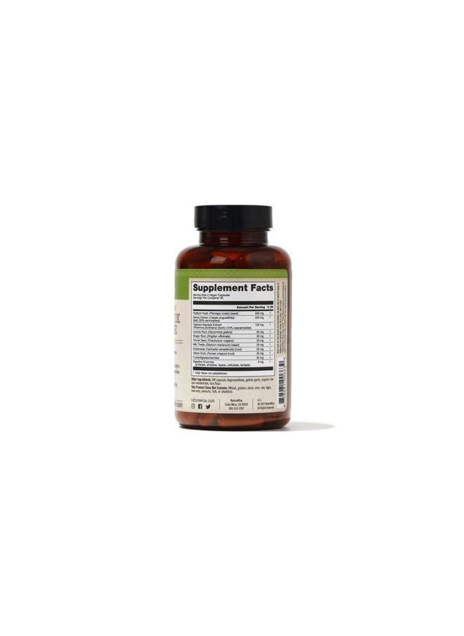 Total Colon Care Fiber Cleanse with Herbal Laxatives, Prebiotics, & Digestive Enzymes for Healthy Elimination, Safe Digestion & Weight, Detox, & Gut Health [1 Month Supply - 60 Count]