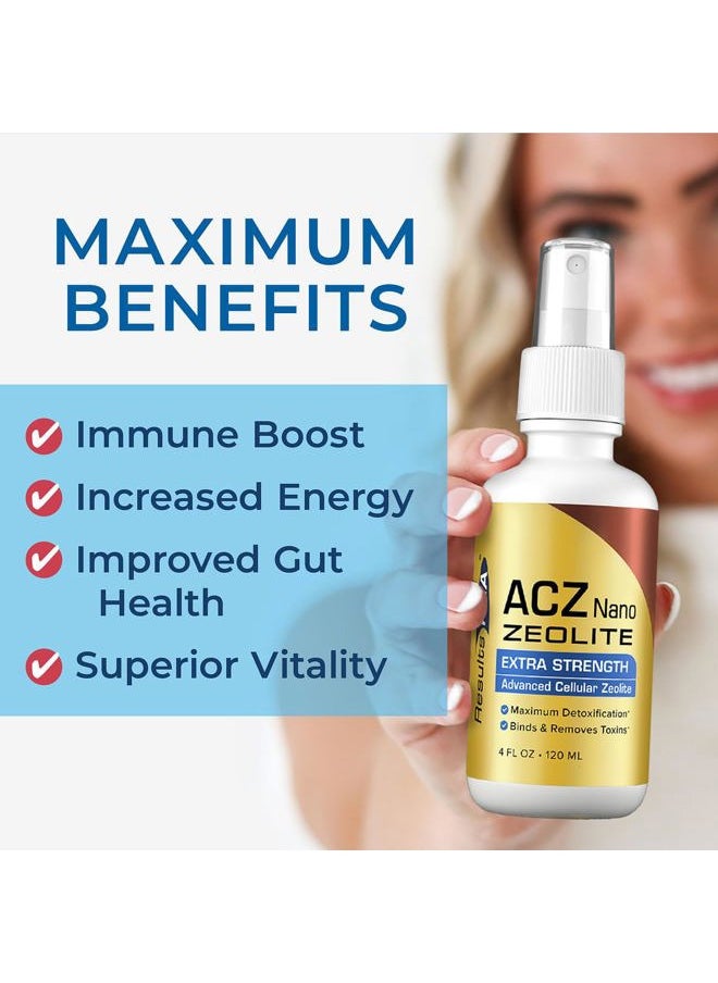 – ACZ Nano Zeolite Extra Strength – Advanced Cellular Zeolite Cleanses the Cells of Your Body. Superior Detoxification & Immune Support ( 4 oz - 60 day )