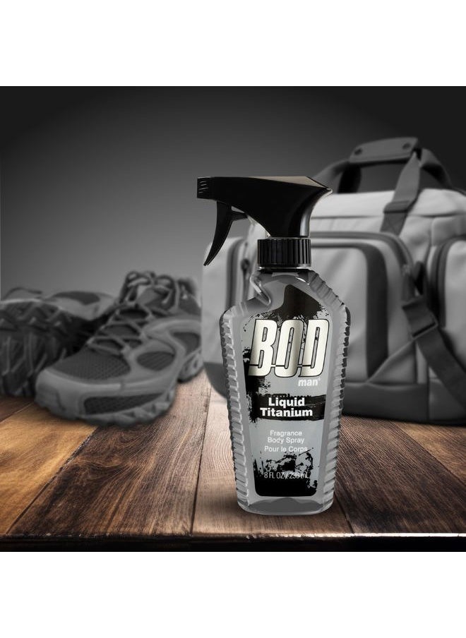 BOD Man Fragrance Body Spray, Liquid Titanium, 8 fl oz