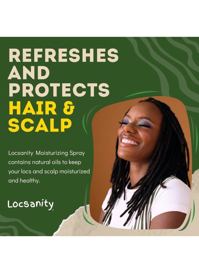 Daily Moisturizing Rose Water and Peppermint Hair Scalp Refresher for Locs and Dreadlocks - Natural Loc Care and Maintenance (8oz)