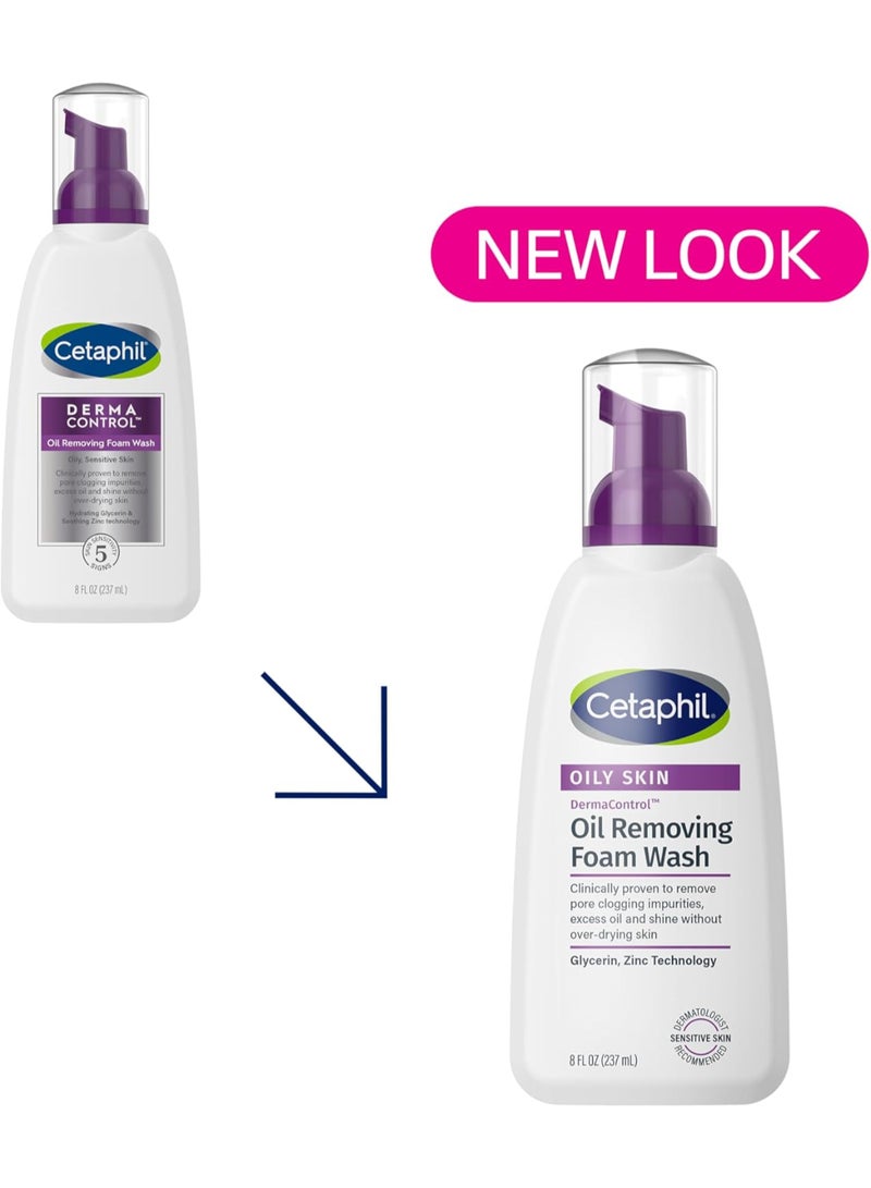 Derma Control Oil Removing Foam Wash Oily Sensitive Skin 237ml