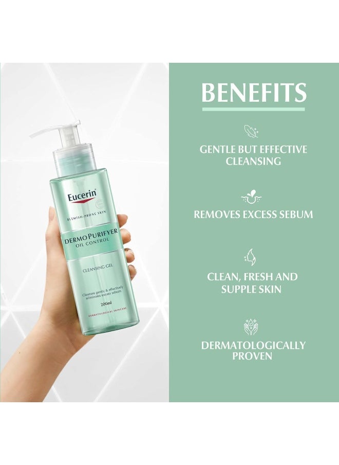Dermopurifyer Oil Control Face Cleansing Gel, 200Ml