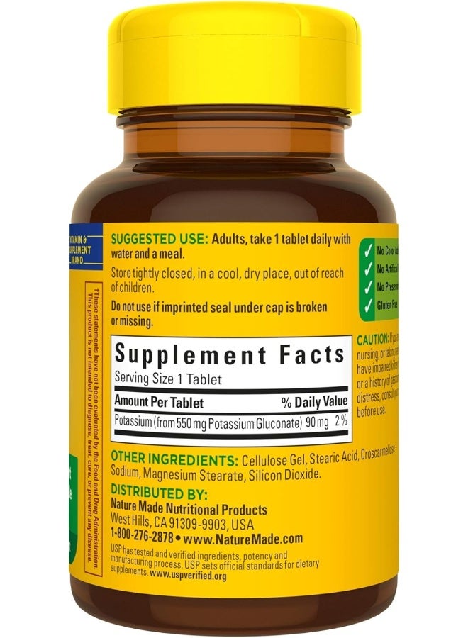 Potassium Gluconate 550 mg, 100 Tablets
