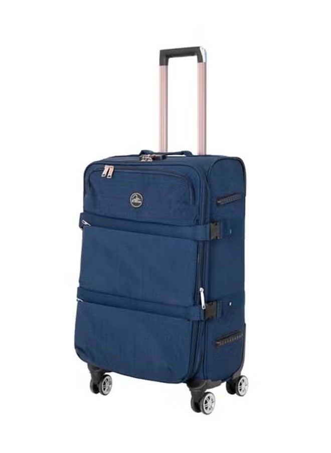 Reflection 20 Inch Crinkle Carryon Suitcase Lightweight Vertical Series Travel Soft Luggage Trolley with 36L Storage Capacity and 4 Spinner Wheels Grey