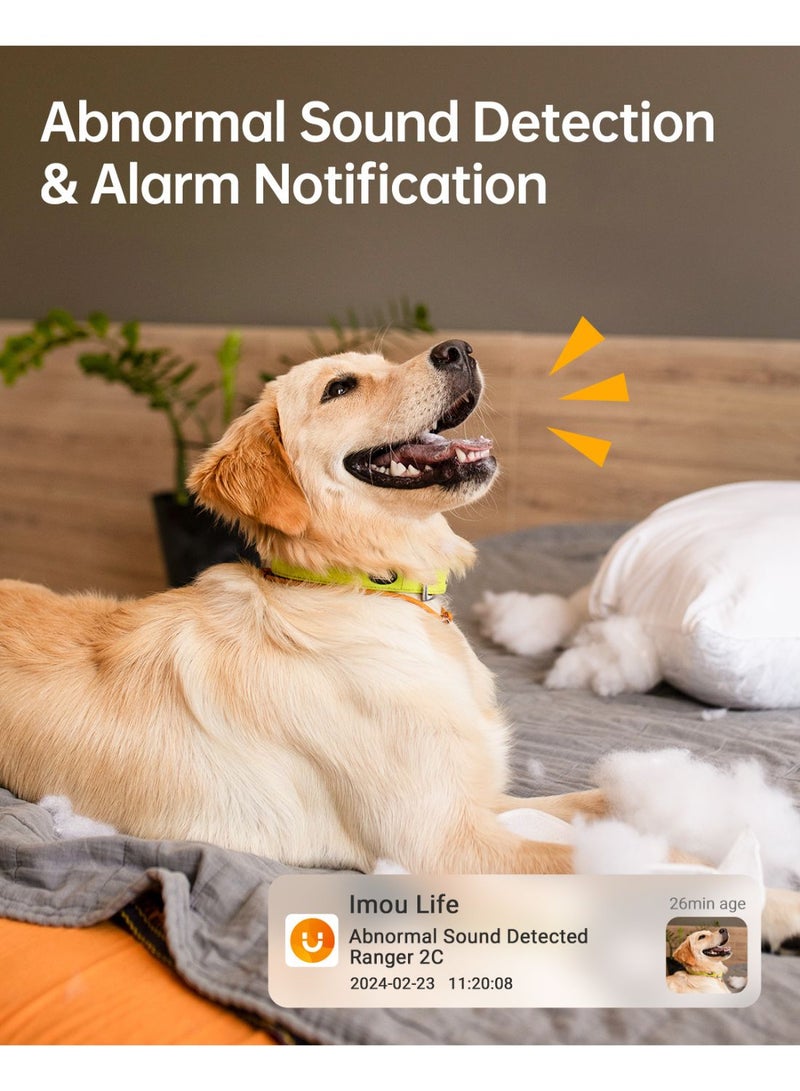 360 Degree Smart Security Camera (White) / Up to 256GB SD Card Support / 1080P Full HD / Privacy Mode / Alexa Google Assistant / Motion Detection & Human Detection / 2-Way Audio / Night Vision