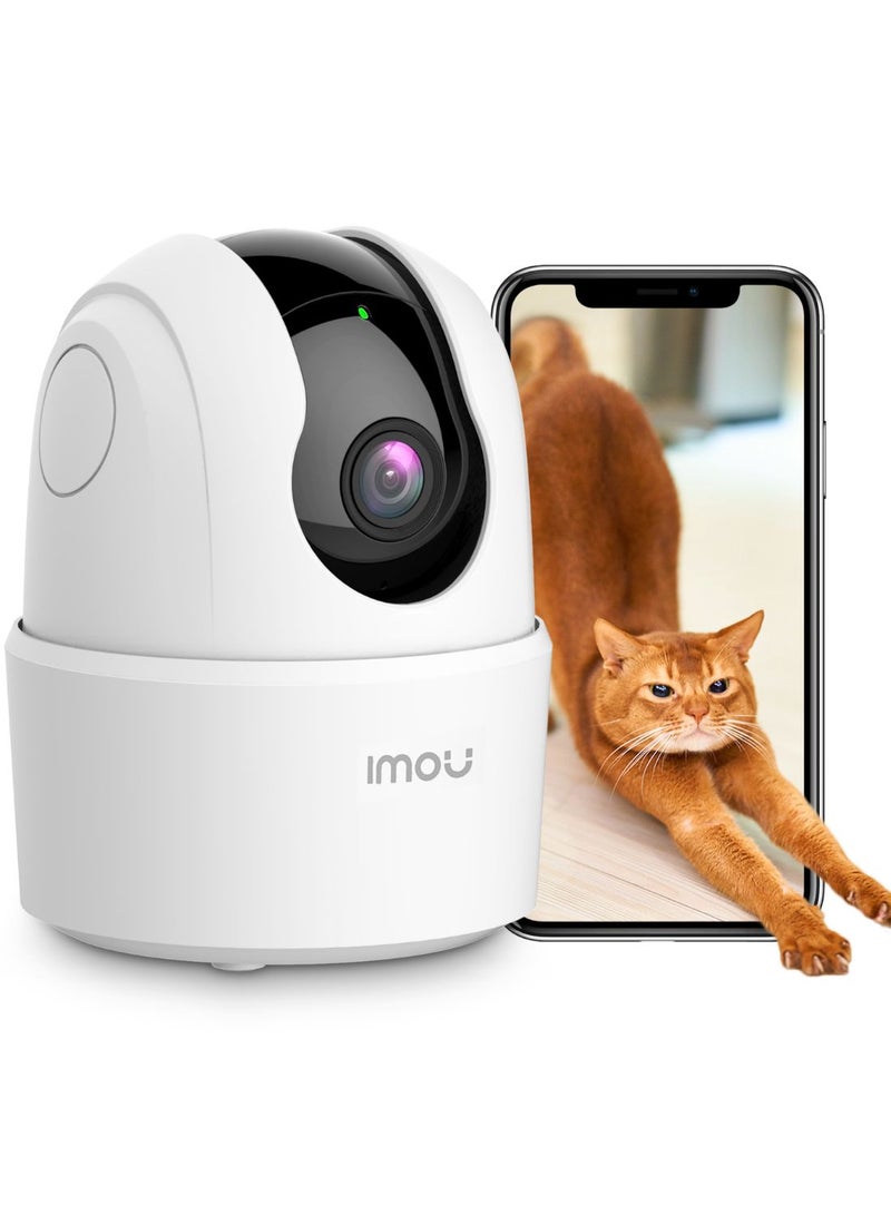360 Degree Smart Security Camera (White) / Up to 256GB SD Card Support / 1080P Full HD / Privacy Mode / Alexa Google Assistant / Motion Detection & Human Detection / 2-Way Audio / Night Vision