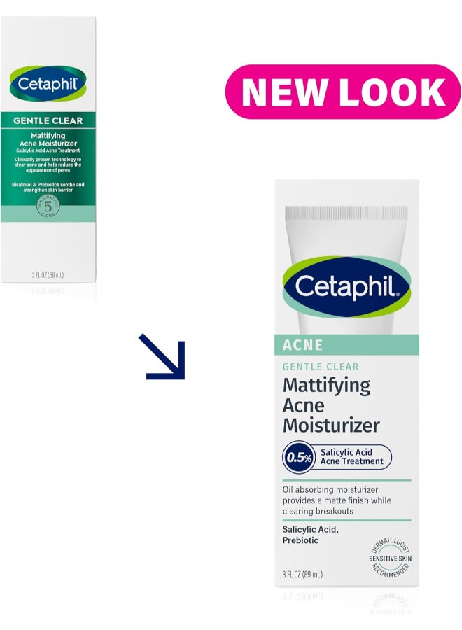 Gentle Clear Mattifying Acne Moisturizer, 3 Fl Oz Packaging May Vary 89ml
