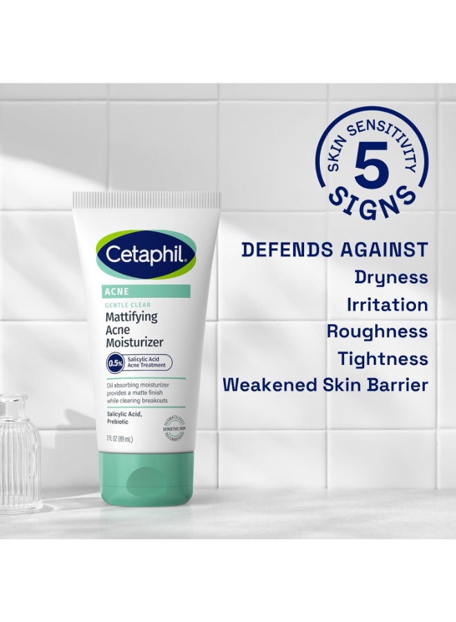 Gentle Clear Mattifying Acne Moisturizer, 3 Fl Oz Packaging May Vary 89ml