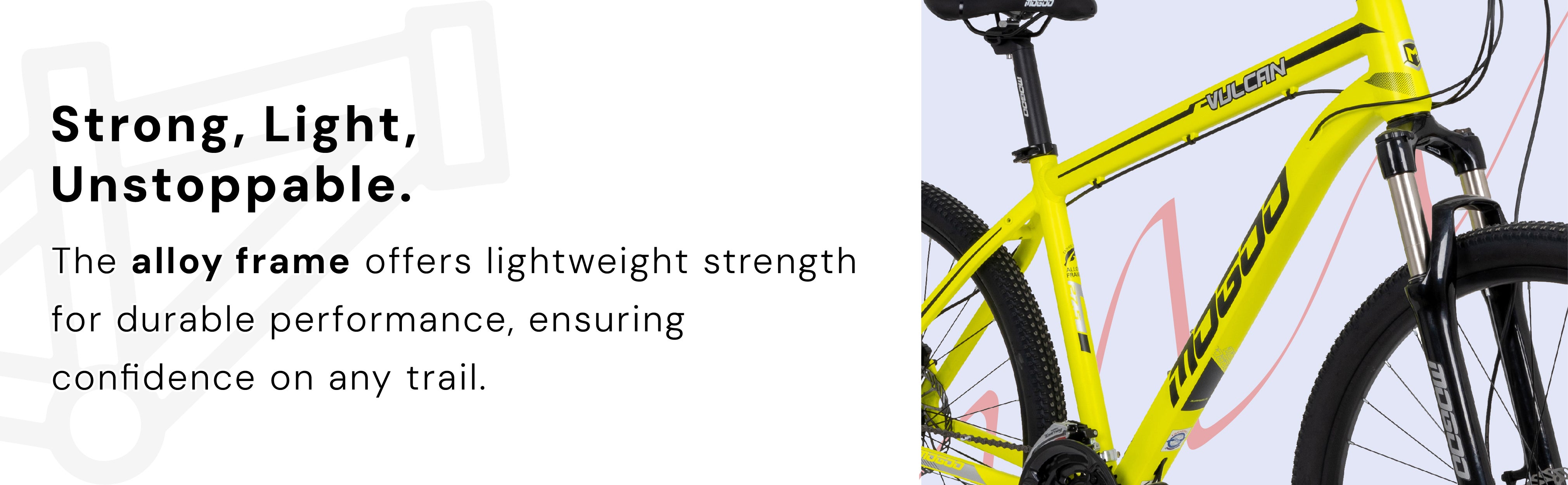 Vulcan Alloy Mountain Bike 27.5 Inch, Yellow
