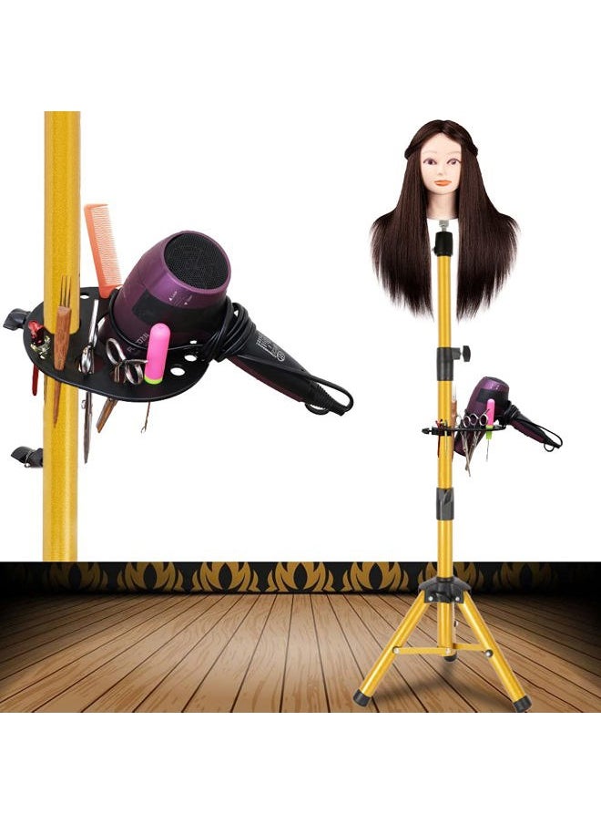 55 Inch Wig Stand - Adjustable Mannequin Head Stand Tripod with Stainless Steel Base and Tool Tray