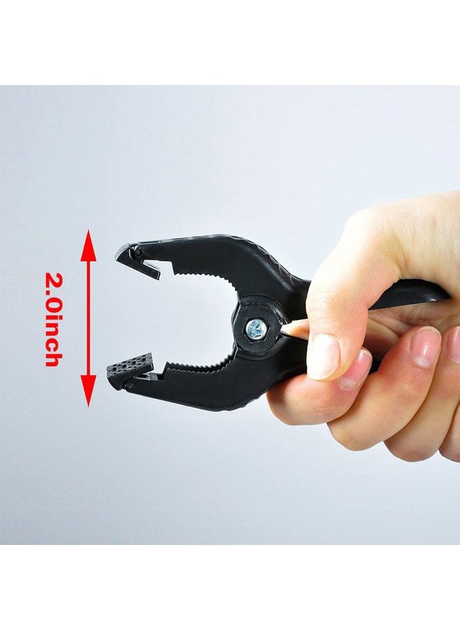 Heavy Duty Spring Clamps Clip 4.5 Inch for Muslin/Paper Photo Studio Backdrops Background-6 Pack(Black)