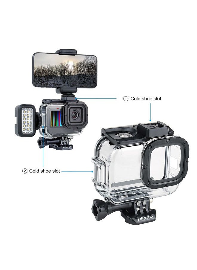 Skeleton Case with Side Door for GoPro Hero 13 12 11 10 9 Black, Side Open Protective Housing with Skeleton Backdoor for Improved Audio Capture, USB Pass-Through Door for Direct Charging