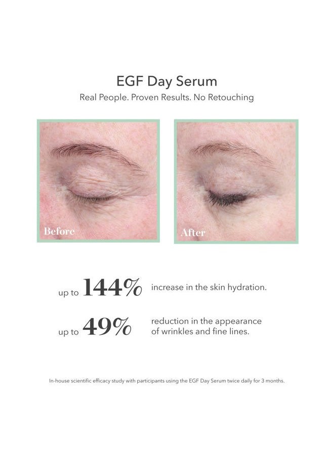 BIOEFFECT EGF Day Serum with Hyaluronic Acid and Natural Barley Growth Factor, Oil-Free Wrinkle Serum for Face, Boosts Hydration, Firming, Refines Pores, Smooths Skin Texture for All Skin Types