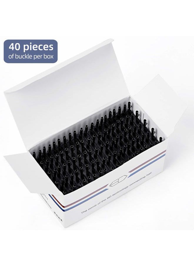 C-shaped Buckle for 2nd Generation 6D Hair Extensions Machine, Human Hair No-Trace Hair Extensions Kit Tool (40pcs) connect