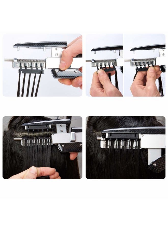 C-shaped Buckle for 2nd Generation 6D Hair Extensions Machine, Human Hair No-Trace Hair Extensions Kit Tool (40pcs) connect