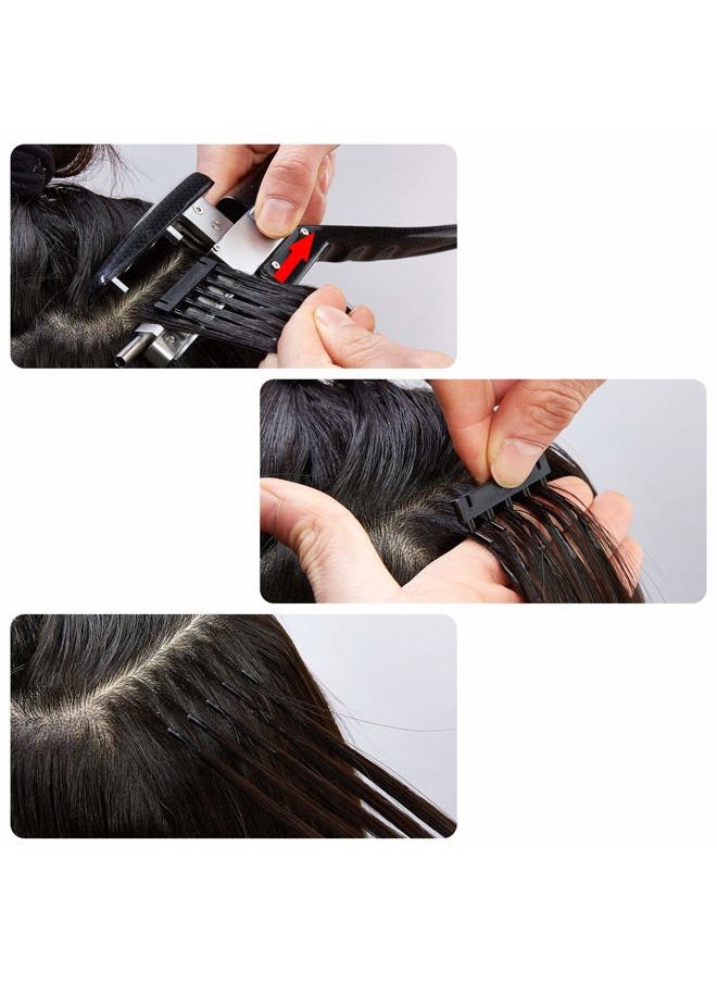 C-shaped Buckle for 2nd Generation 6D Hair Extensions Machine, Human Hair No-Trace Hair Extensions Kit Tool (40pcs) connect