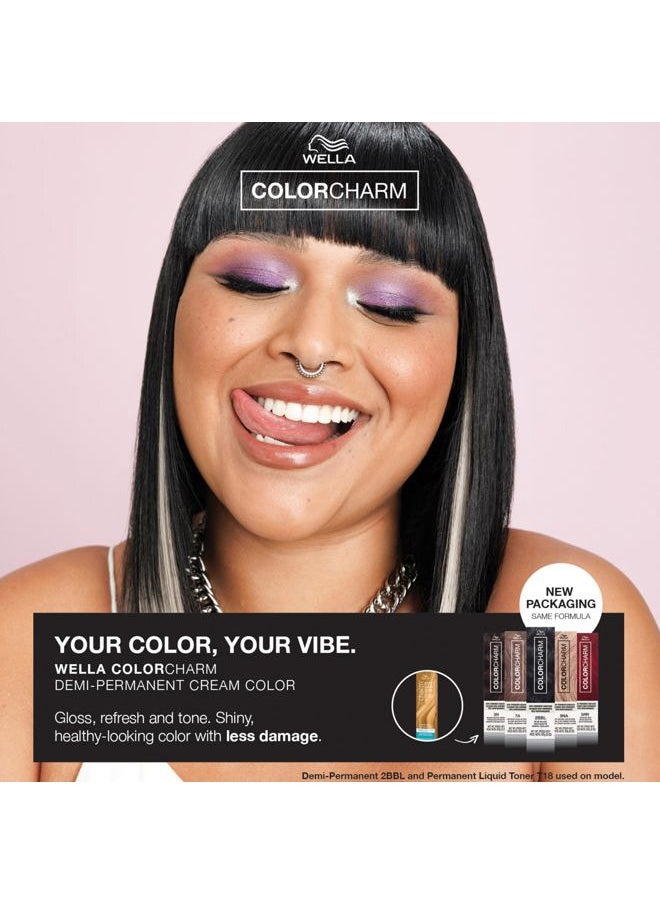 COLORCHARM Demi Permanent Hair Color, 1N Black, Gloss, Refresh & Tone, 2 Fl Oz