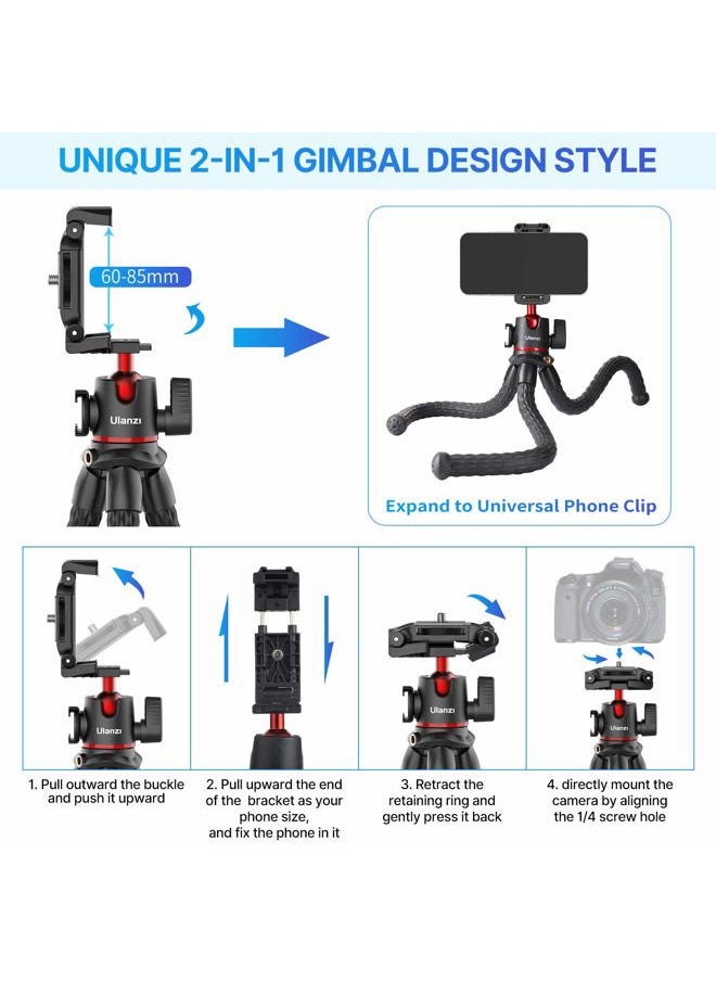 MT-33 Camera Tripod,Flexible Mini Tripod with 1/4