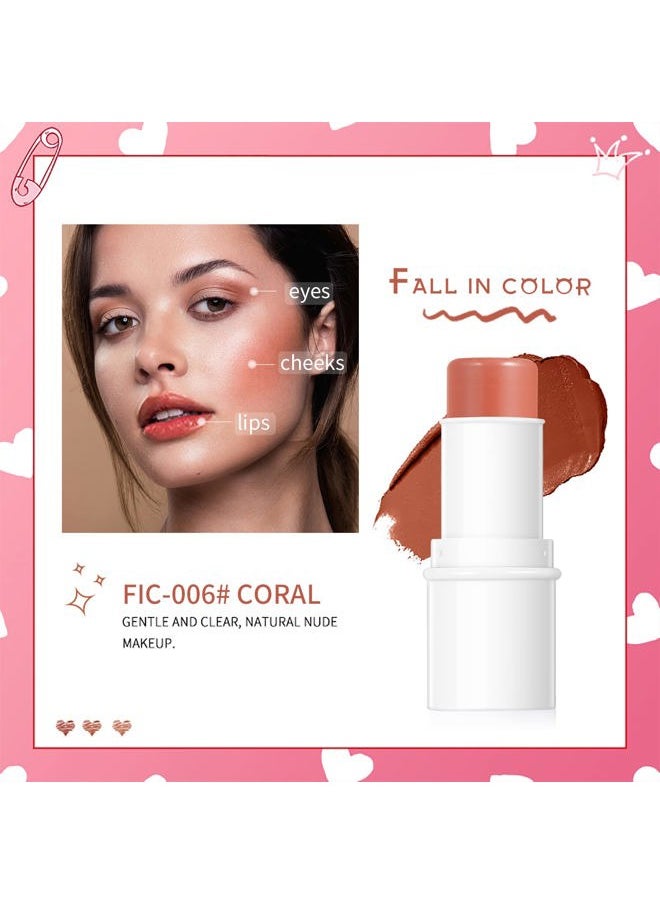 Makeup Sticks Kit, Contour Stick,Blush Stick, Highlight Stick,Facial Repair Bronzer Shading Stick, Cruelty Free Multi Stick Trio Cream Face Blush for Cheeks Lip Eye,02