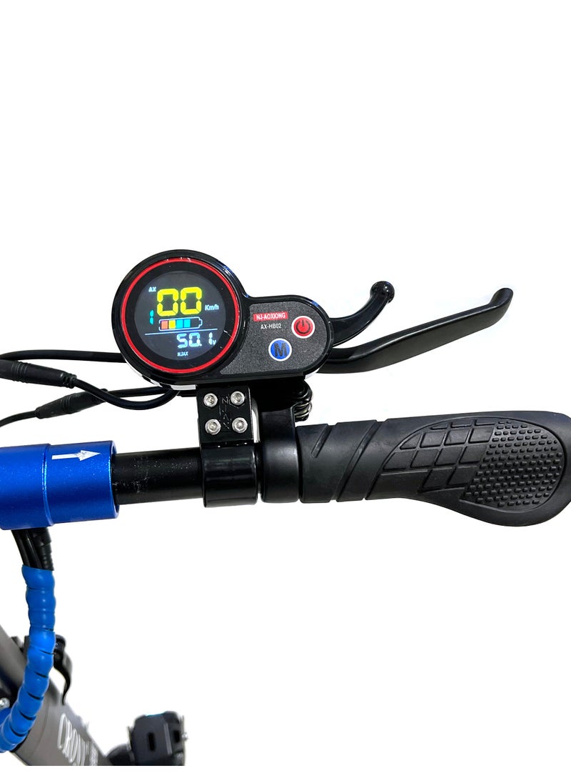 V10 Pro 1200W High Speed Electric Scooter For adult & Kids 36V/12Ah, Off-Road Tires, Dual Suspension, Front & Rear Disc Brakes, Triple Led Lights, Easy Foldable 21kg Aluminum Frame,Load 120kg，Powerful E-Bike Urban Mobility，Blue