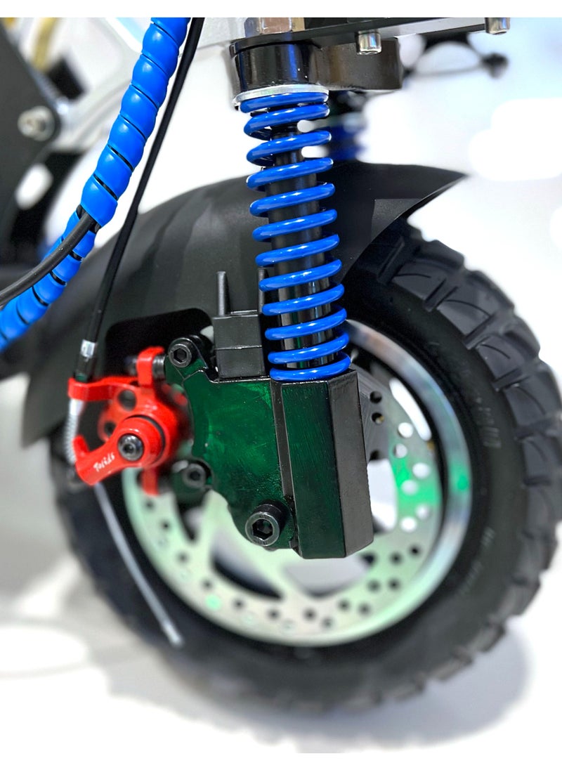 V10 Pro 1200W High Speed Electric Scooter For adult & Kids 36V/12Ah, Off-Road Tires, Dual Suspension, Front & Rear Disc Brakes, Triple Led Lights, Easy Foldable 21kg Aluminum Frame,Load 120kg，Powerful E-Bike Urban Mobility，Blue