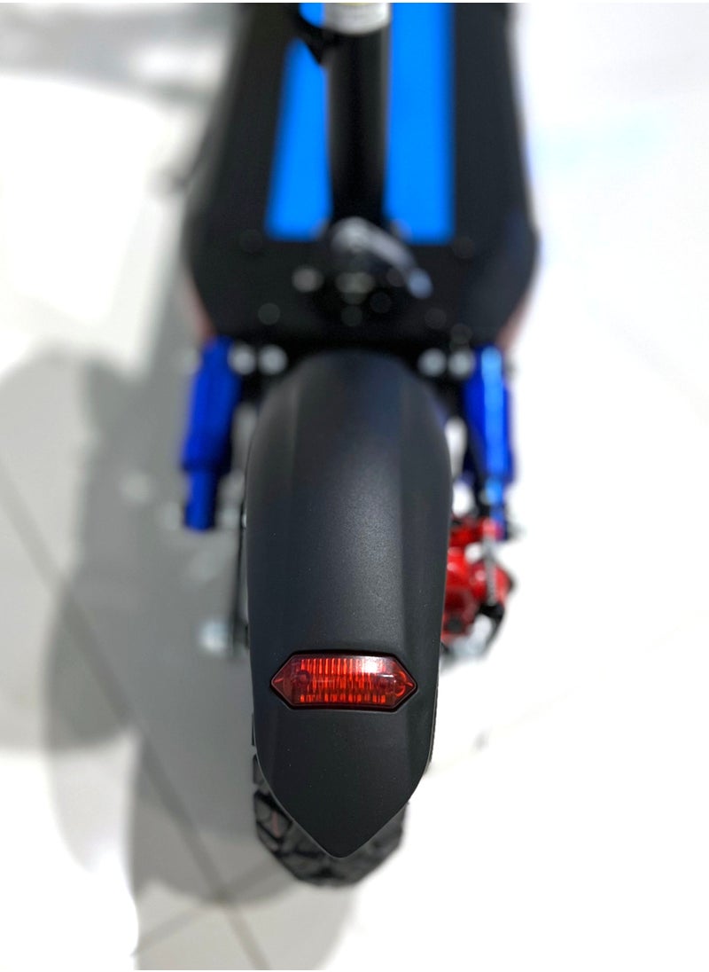 V10 Pro 1200W High Speed Electric Scooter For adult & Kids 36V/12Ah, Off-Road Tires, Dual Suspension, Front & Rear Disc Brakes, Triple Led Lights, Easy Foldable 21kg Aluminum Frame,Load 120kg，Powerful E-Bike Urban Mobility，Blue